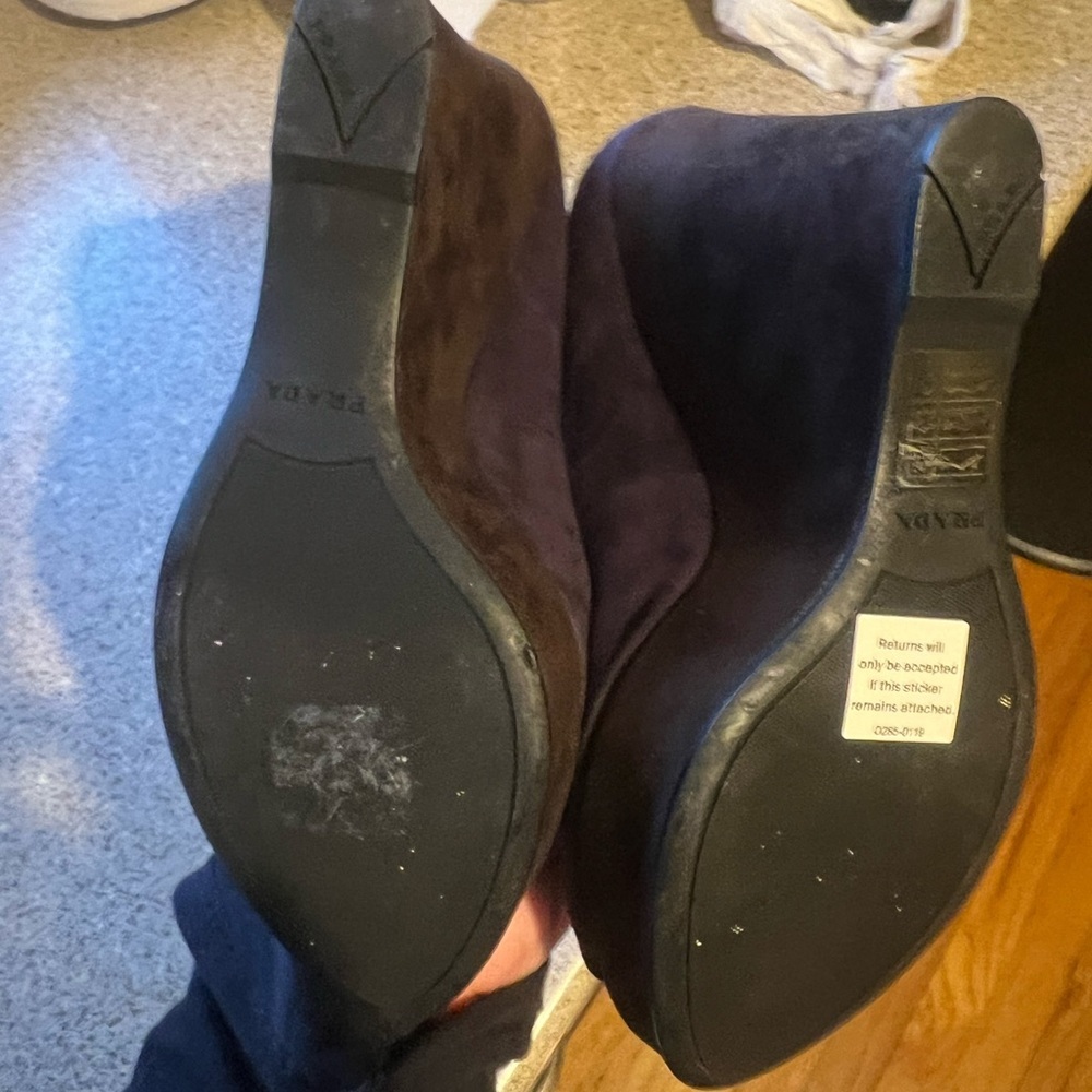 Purple Wedge Heel Mary Jane Shoes - Picture 10 of 10